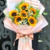 Bó hoa hướng dương gói giấy hồng - Nắng Bên Em B020