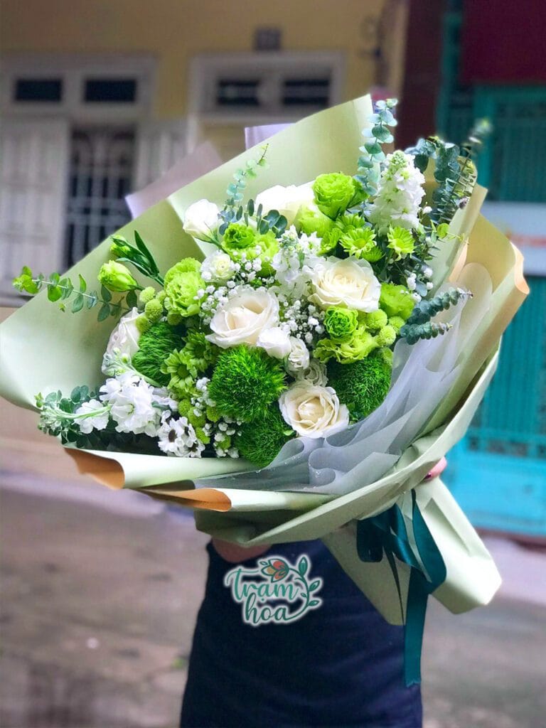 Bo Hoa Tuoi TH B023 Khoe Sac Tham