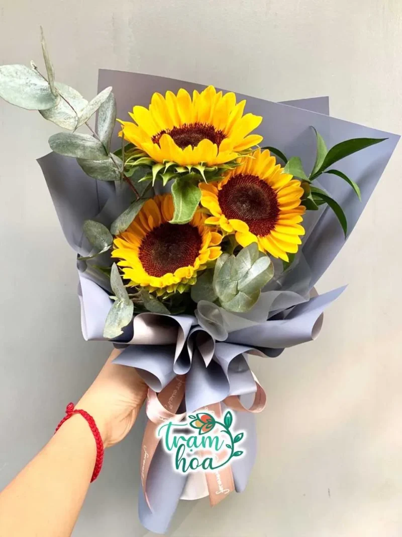Bó hoa hướng dương 3 bông đẹp