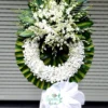 Vòng hoa chia buồn, hoa đám tang lan thái trắng 1 tầng