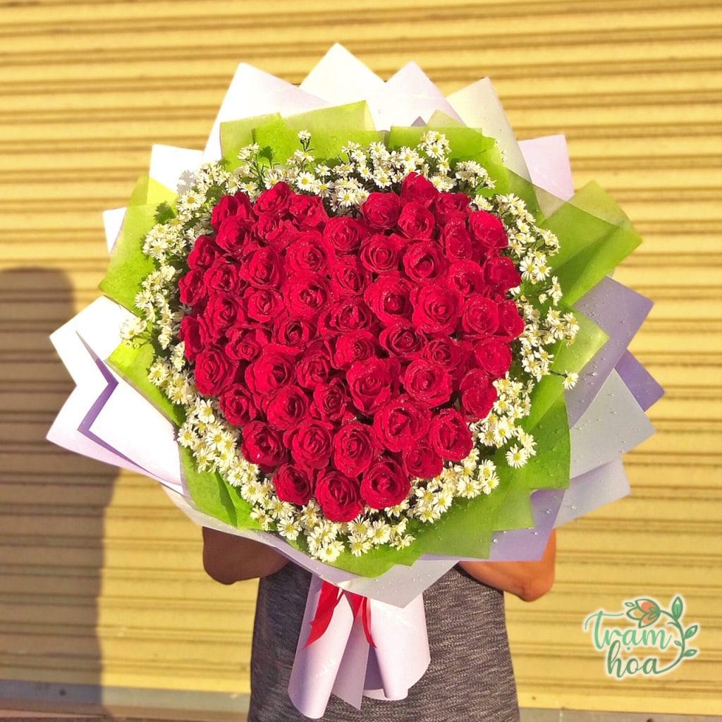 Hình Ảnh Giỏ Hoa Lẵng Hoa Hồng Valentine 142 Tặng Phụ Nữ