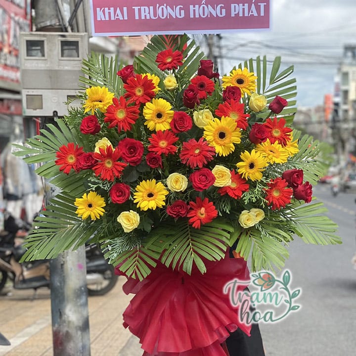 Hoa chúc mừng khai trương đẹp tại shop hoa tươi Mỹ Tho