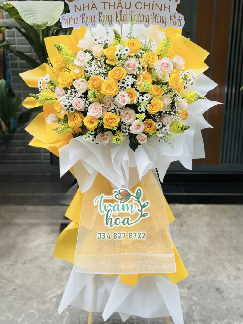 Kệ Hoa Chúc Mừng KT023 – Chúc Mừng Hồng Phát | Thanh Lịch & Tươi Sáng