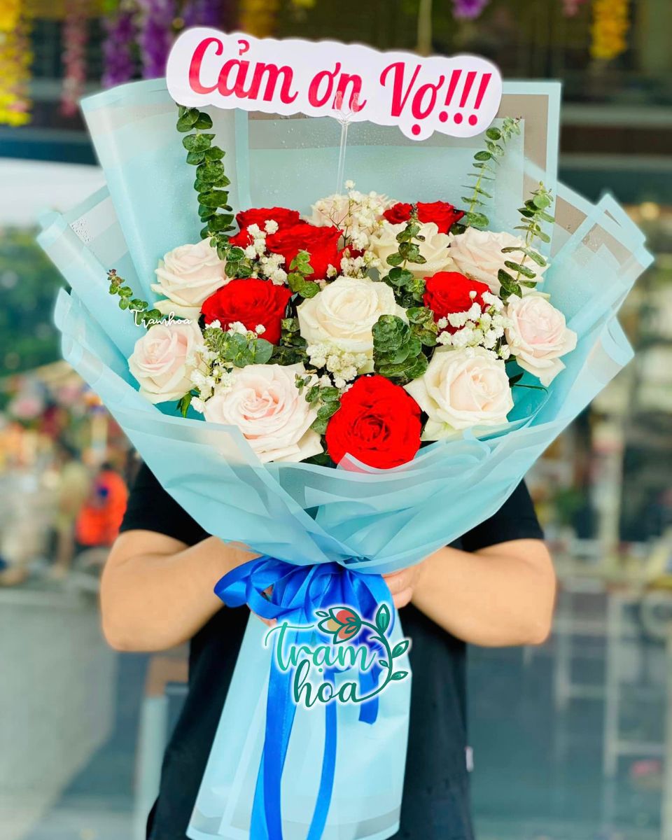 Bo hoa sinh nhat tang vo Bó hoa sinh nhật tặng vợ