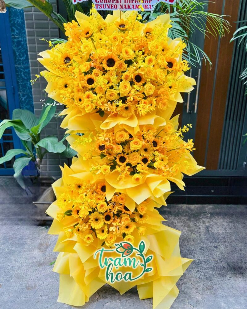 Kệ hoa khai trương 3 tầng Vinh Hoa Phú Quý KT133