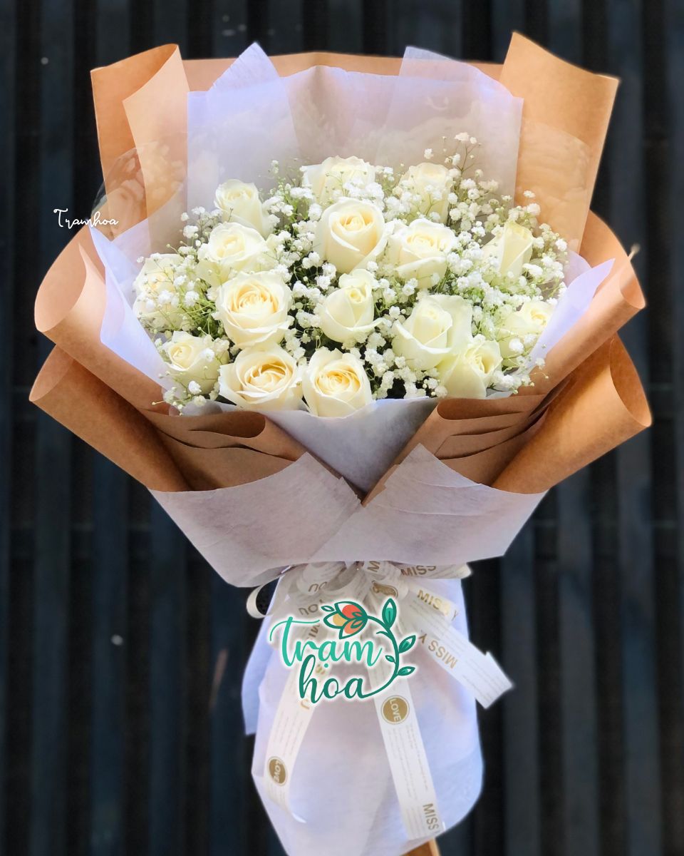 Bo hoa hong trang thanh lich tuong trung cho su chan thanh Bo hoa hong trang thanh lich tuong trung cho su chan thanh