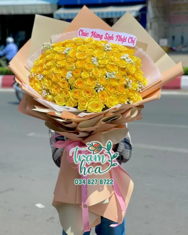 100 Bông Hồng Vàng