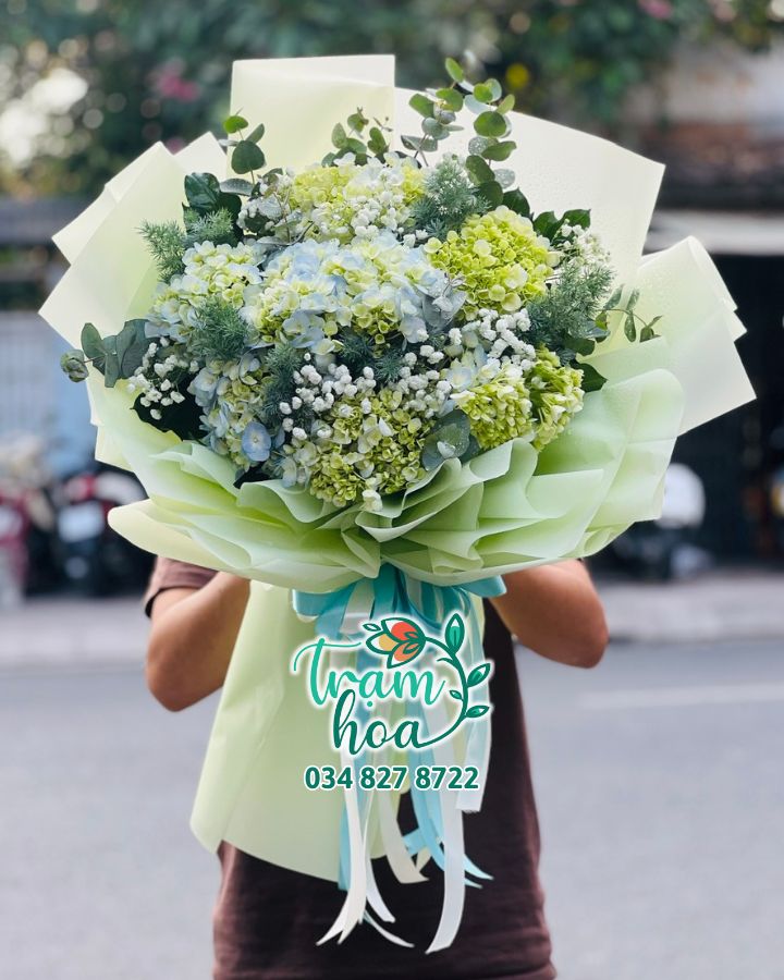 Bo hoa cam tu cau dep tai Shop hoa tuoi Xuyen Moc Bó hoa cẩm tú cầu đẹp tại Shop hoa tươi Xuyên Mộc