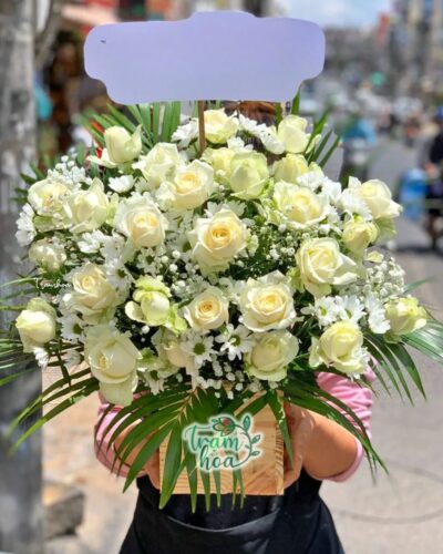 Lẵng Hoa Viếng Tang CB093
