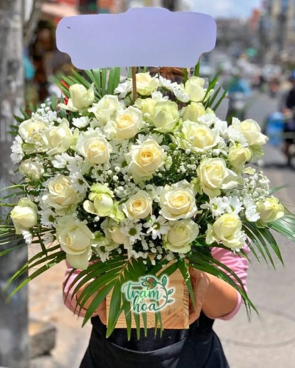 Lẵng Hoa Viếng Tang CB093