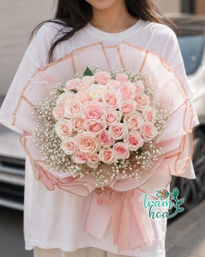 Bo Hoa Tuoi TH B066 Hong Tham P1