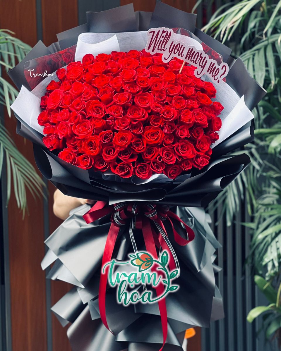 100 Bông Hồng Đỏ - Bó Hoa Tình Yêu Đẹp Cho Mọi Dịp