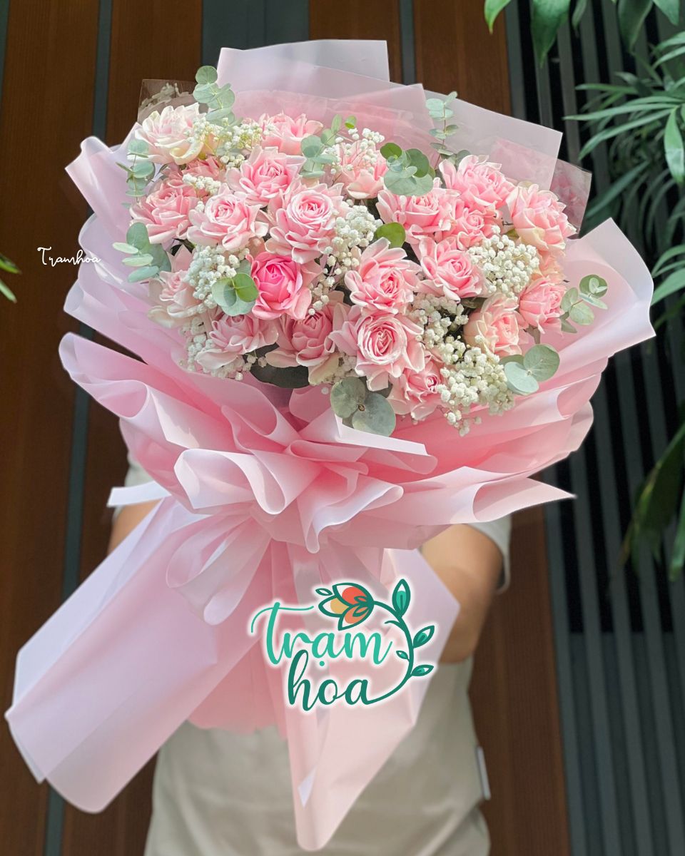 Bó hoa hồng kem – pastel – Dịu dàng, tinh tế như những cảm xúc đầu đời