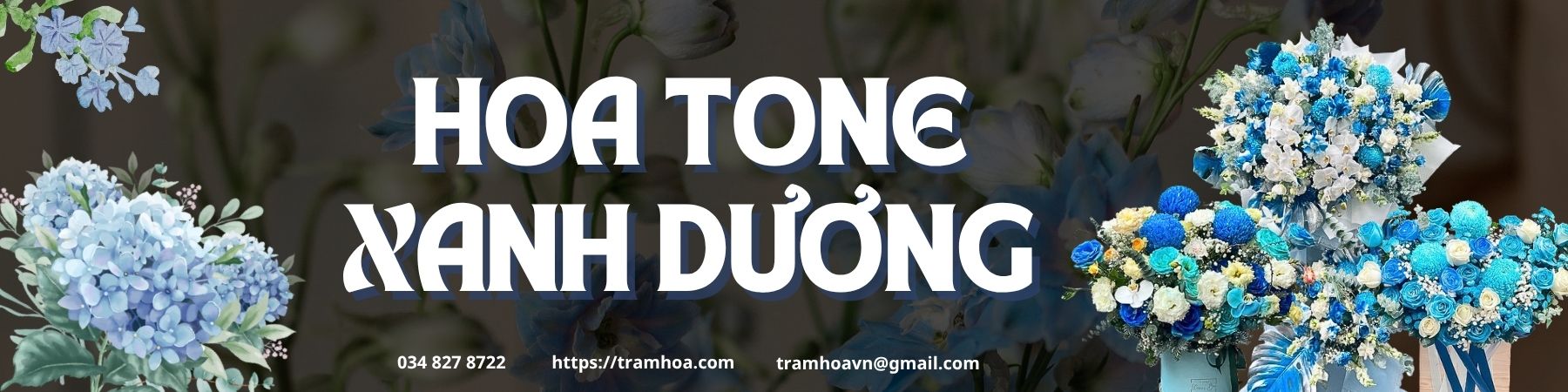 Hoa Tone Xanh Dương