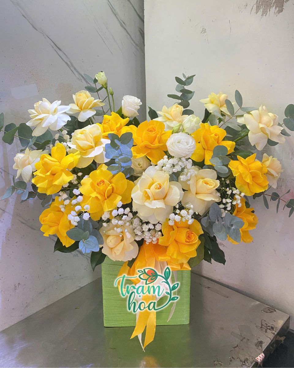 Lang hoa sinh nhat dep tai Tram Hoa Can Duoc Lẵng hoa sinh nhật đẹp tại Trạm Hoa Cần Đước