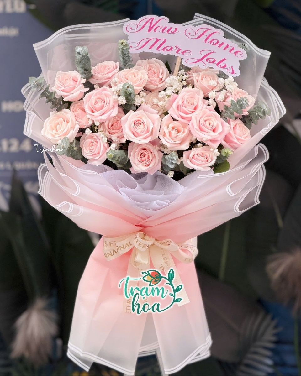 Bó hoa hồng Pastel nhẹ nhàng dành tặng cung Kim Ngưu