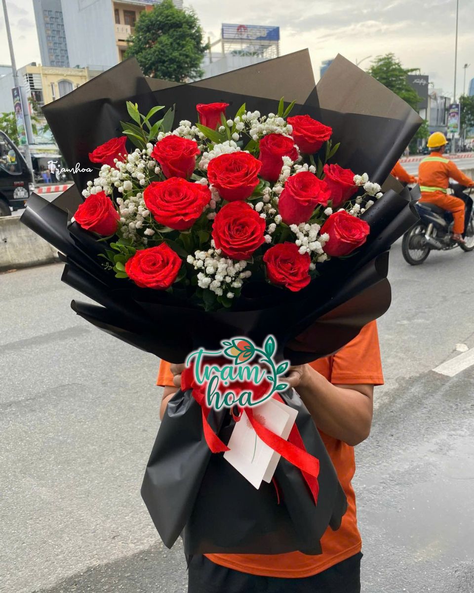 Mẫu bó hoa hồng theo số lượng đẹp tại Trạm Hoa