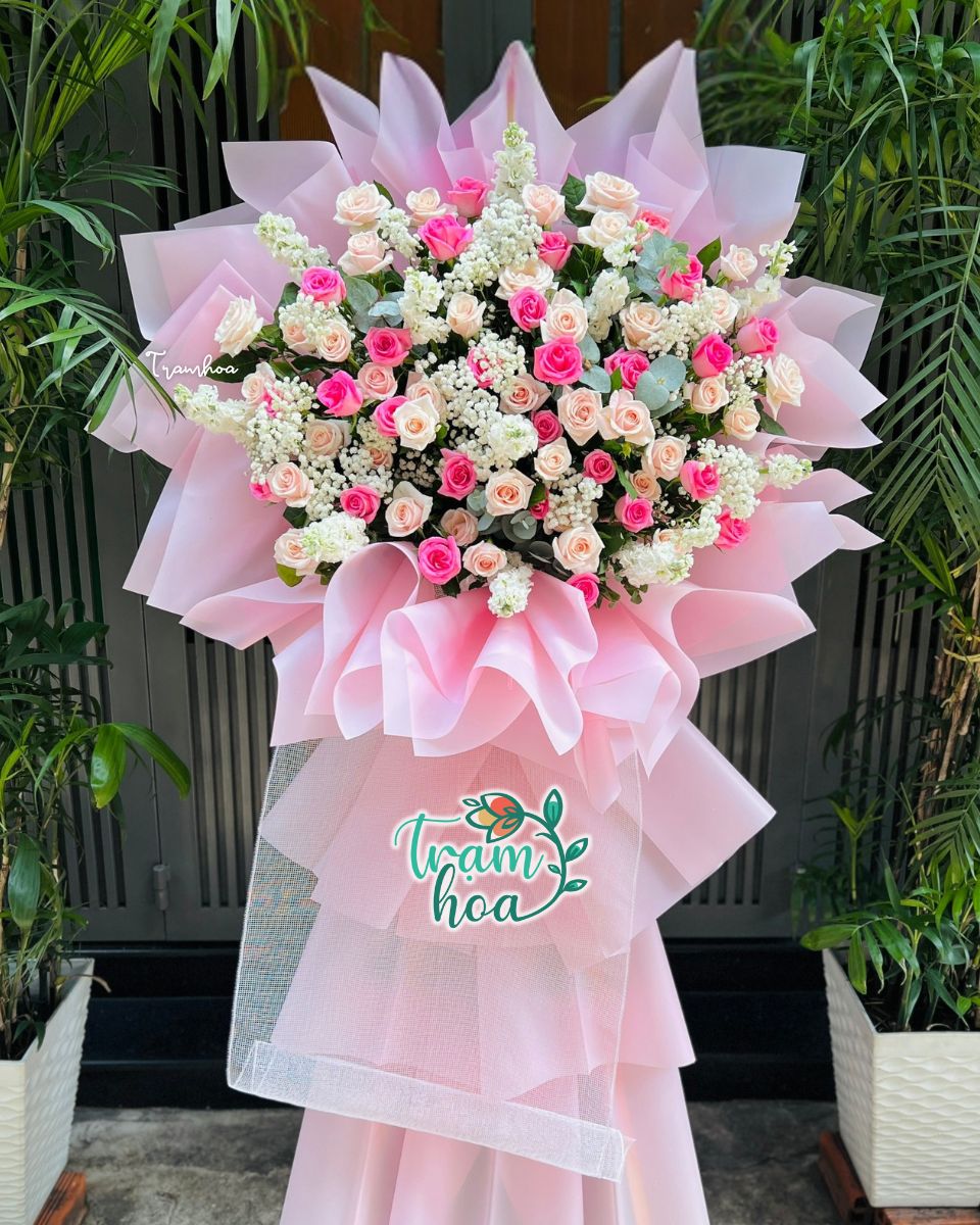 Hoa khai truong tiem banh bakery tone pastel ngot ngao Hoa khai trương tiệm bánh bakery tone pastel ngọt ngào