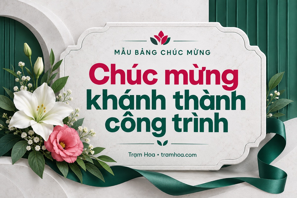 Mẫu bảng chúc mừng – Nội dung bảng chúc mừng khánh thành – mẫu 4